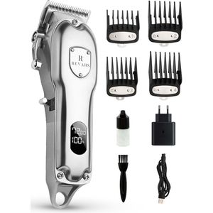 Revahs Professionele Draadloze Tondeuse - Cheveux Haar - Trimmer Mannen Hoofdhaar - Hair Clipper - Scheermachine Heren - Haartondeuse - 4 opzetkammen