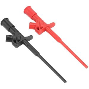 2 stk. P5004 Testhaak Clip Snel Geïsoleerd Snelle Professionele Testklem Vernikkelen Oppervlaktebehandeling Flexibele Hoogspanningssonde