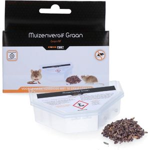 Knock Pest Control Muizenvergif Graan - Lokaas - Lokmiddel - Ongediertebestrijding - Voor Muizen en Ratten - Veilig in Woningen - 10 gram
