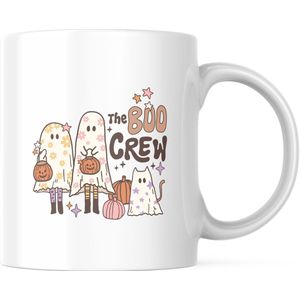 Halloween Mok met tekst: The Boo Crew | Halloween Decoratie | Grappige Cadeaus | Grappige mok | Koffiemok | Koffiebeker | Theemok | Theebeker