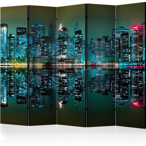 Kamerscherm - Scheidingswand - Vouwscherm - Gold reflections - NYC II [Room Dividers] 225x172 - Artgeist Vouwscherm