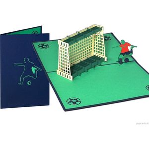 Popcards popupkaarten – Voetbal Goal Competitie Kampioen Sport Voetbalprijs, Nationaal Team,  Euro 2021 Felicitatie Vaderdag pop-up kaart 3D wenskaart
