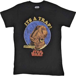 Disney Star Wars - Ackbar It's A Trap Heren T-shirt - XL - Zwart