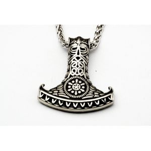 [Two Ravens] Thor Hamer Ketting - Thor's Hamer Hanger - Viking Sieraden - Mjolnir - Asatru - Heidens - Noorse Mythologie - Runen - Spiritueel - Talisman