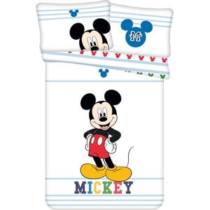 Disney Mickey Mouse BABY Dekbedovertrek Smile - 100 x 135 cm - Katoen