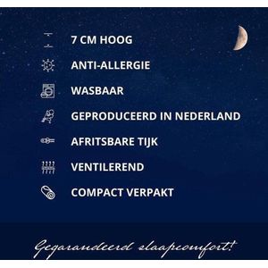180x210 Topdekmatras - Topper NASA-VISCO - Traagschuim - 7 CM