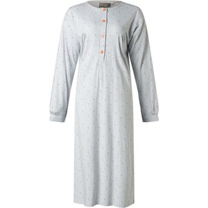 Cocodream dames nachthemd lange mouw - Winter Dots - XL - Grijs.