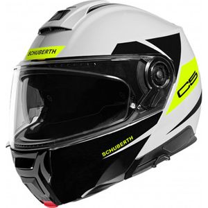 Schuberth C5 Eclipse White Yellow M - Maat M - Helm