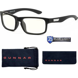 GUNNAR Gaming- en Computerbril - Enigma, Onyx Frame, Clear Tint - Blauw Licht Bril, Beeldschermbril, Blue Light Glasses, Leesbril, UV Filter