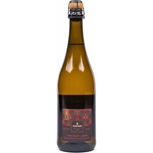 Soolong Enjoy T-Vino Jasmijn Sparkling 0% - Alcoholvrij - Heerlijk Aperitief - Gemaakt van 0.0% Witte Wijn met Groene Jasmijn Thee - Bubbels, Champagne, Cava, Prosecco, Kerst, Nieuwjaar, Kerstdiner - Fles 750ml