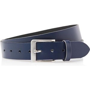 Timbelt Leren Jeans Riem - Dames en Heren - 40601 - Riemstrook 4 cm - Echt Leer - Blauw - Riemmaat 95