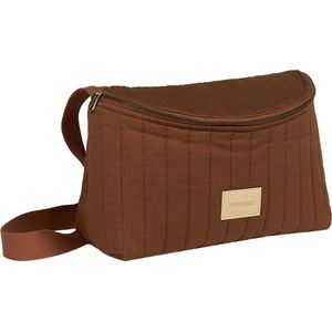 Nobodinoz Hyde Park waterdichte luiertas 32x20x14cm - Brick brown