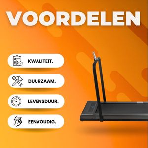 Loopband met leuning - Inklapbaar - Hometrainer voor thuis - Fitnessapparaat elektrisch - Onder bureau - Digitaal LED Display