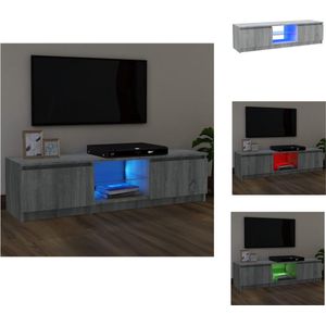 vidaXL Tv-meubel LED-verlichting - Grijs Sonoma Eiken - 120 x 30 x 35.5 cm - Trendy Ontwerp - Kast