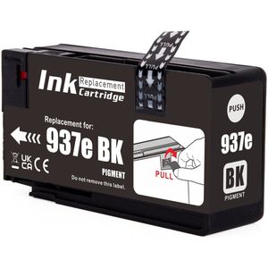 inktcartridge geschikt voor HP 937e XL | 1x Zwart geschikt voor HP 937 EvoMore - 937e - HP OfficeJet Rro 9110b - 9130b - 9120b - 9117b