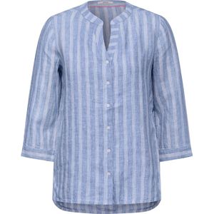 CECIL LINEN_Stripe Blouse Dames Blouse - chambray blue - Maat S