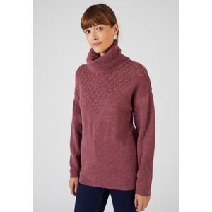 Damart - Pull met rolkraag in alpacamix - Dames - Rood - L