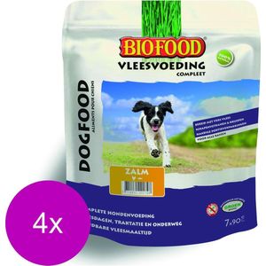 Biofood Vleesvoeding Compleet Zalm - Hondenvoer - 4 x 800 g