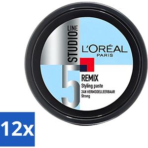 L'Oréal Paris - Studio Line Remix - Wax - Sterke Fixatie - 150 ml - Voordeelverpakking - 12 stuks