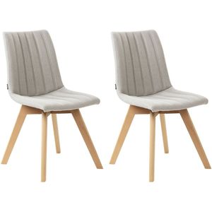 Set van 2 eetkamerstoelen CALGARY Lichtgrijs