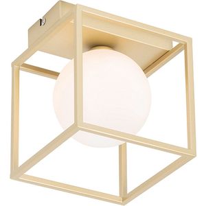 QAZQA aniek - Design Plafondlamp - 1 lichts - L 16 cm - Goud/messing - Woonkamer | Slaapkamer | Keuken