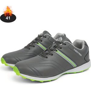 Bovista Golfschoenen Heren - Golfkleding - Golfschoenen Antislip - Waterdicht - Golfen - Grijs/Groen - 41