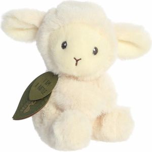 Aurora - Ebba Eco - Baby Knuffel Rammelaar - Lam - 15 cm