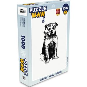 Puzzel Vintage - Hond - Dieren - Legpuzzel - Puzzel 1000 stukjes volwassenen