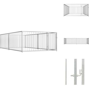vidaXL Hondenhok Vriendjes - Grootte 200x400x100cm - Stalen constructie - Kennel