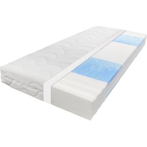 Blue Vision matras 90 x 200 cm - hoogte 19cm - 7 zones - koudschuim matras H4 - stevig