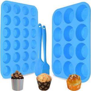 JGS ® Mooie Set Siliconen Muffinbakvormen voor Heerlijk Bakplezier Thuis