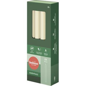 Bolsius - Dinerkaarsen - 230/20 - 8 stuks per verpakking - Soft Pearl