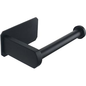 Toiletrolhouder Mat-zwart/ Zelfklevend / Wc Rolhouder / Zonder Boren / Badkamer | RVS | Rol houder| vrijstaand | Handdoekhaakjes badkamer & Keuken | | Plakhaken | Haak | Handdoekhouder | Handdoek Haken | | Muur | Toilet | WC | Douche Zwart |