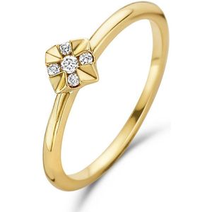 Ring geel briljant 0.05 crt.