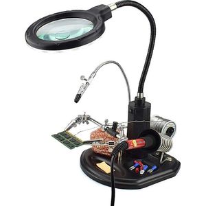 Loeplamp – Met Klem & Clipjes - Loeplamp met Led Verlichting – Met Bedieningspaneel - x2.5/x4 Zoom