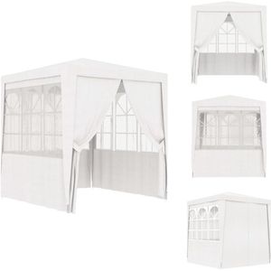 vidaXL Partytent - Partytenten - Feesttent - Feesttenten - Partytent met zijwanden professioneel 90 g/m² 2,5x2,5 m wit