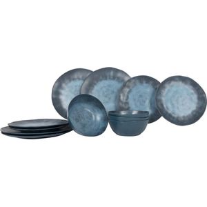 Gimex Stone Line Servies - Donkerblauw - 12-Delig