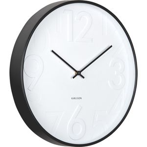 Karlsson Wandklok Ayuno - Mat zwart - Ø40cm - Wandklok Scandinavisch
