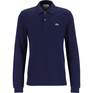 Lacoste Classic Fit polo lange mouw - navy blauw - Maat: M