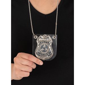 FUNIDELIA Politie Badge voor Volwassenen - Grijs / Zilver