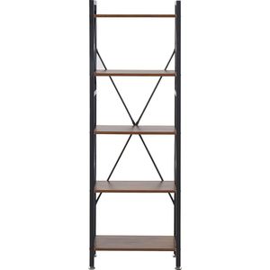 Boekenkast met 5 planken DALE 150 cm Donkerbruin