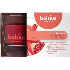6 stuks Bolsius geurglas granaatappel - pomegranate geurkaarsen 50/80 (13 uur) True Scents