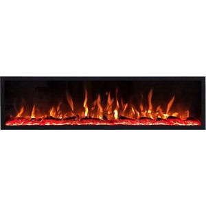 Valerio Fire Deluxe elektrische sfeerhaard 70 inch – 182cm | Vlammenbeeld uit 5 kleuren | 5 helderheidsniveaus | 4 Snelheidsniveaus