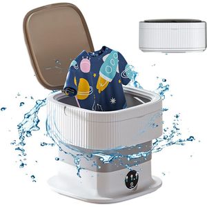 Zavira® Mini wasmachine - Camping wasmachine - Studenten - Grijs - 32D x 17B x 32H centimeter