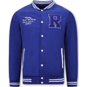 Dunne Zomer Baseball Jackets voor Heren - Blauw