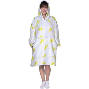 Lightning oversized hoodie deken - plaids met mouwen - fleece deken met mouwen - ultrazachte binnenkant - hoodie blanket - snuggie - one size fits all