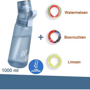 Air Up Drinkfles 1000 ml Blueberry Fles incl. 3 Pods - starterskit - Air Up fles - gerecycleerd materiaal