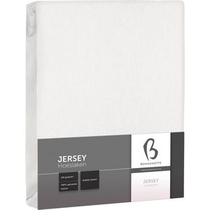 Bonnanotte Hoeslaken Jersey Dubbel Stretch White 80x200 t/m 90x220