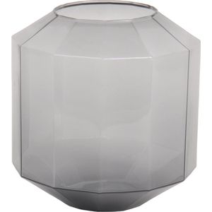 XLBoom Bliss Medium Vaas - Glas - Voor Binnen - Grijs - 19 × 19 × 22 cm