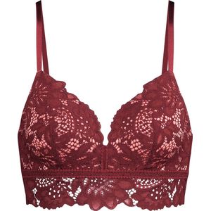 Hunkemöller Dames Lingerie Voorgevormde longline bh zonder beugel Shiloh - Rood - maat D85